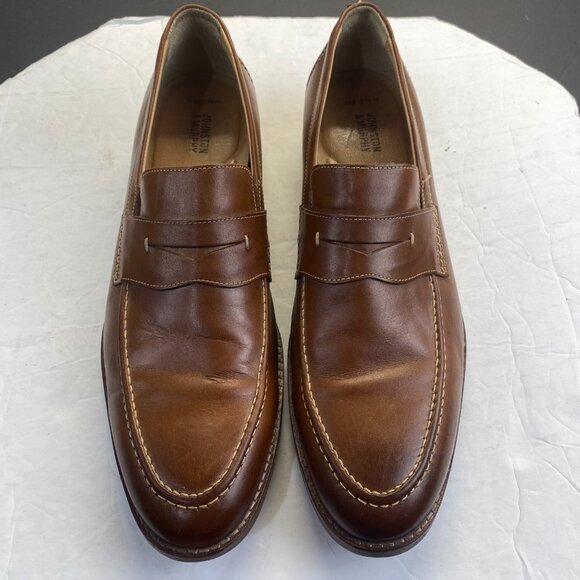 Johnston & Murphy Warner Penny Loafer 20-9592 Brown Leather Mens Dress Shoes 13M